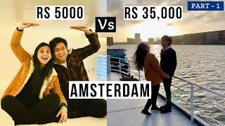 Budget Vs Luxury Hotel Amsterdam | We Stayed In Capsule Hostel & Luxury Boat In Amsterdam | Part 1