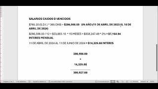 ¿COMO SE CALCULAN LOS SALARIOS CAIDOS O VENCIDOS?