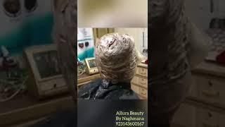 #allura #naghmana #viralvideo #fashionhair #transformation #streaks #silver #part2