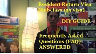 Resident Return Visa DIY Guide subclass 155 RRV renew PR visa