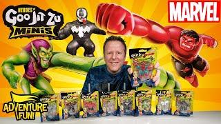 9 Marvel Heroes of Goo Jit Zu Minis Venom, Green Goblin, Spider-Man, AdventureFun Toy review!