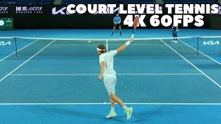 Long Live The One-Handed Backhand | Tsitsipas & Berrettini 2024 Court Level Practice 4K 60FPS