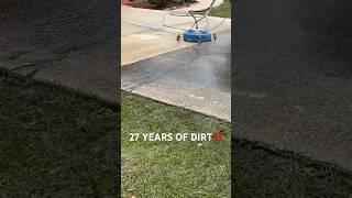 27 YEARS Of Dirt Melting Away‼️ #drivewaycleaning #pressurewashing#housewashing