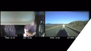 Tractor Trailer - Texting - Swerve ​​​| DriveCam Video