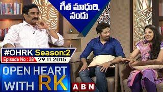 Geetha Madhuri & Nandu Open Heart With RK | Season:02 - Episode: 28 | 29.11.2015 | #OHRK | ABN