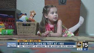 3 year-old genius girl accepted into Mensa