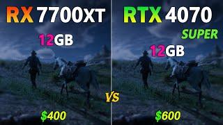 NVIDIA RTX 4070 Super 12GB vs AMD RX 7700 XT 12GB - Test in 7 Games