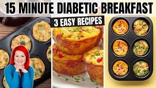 QUICK Diabetic Breakfast Meal Prep in UNDER 15 Minutes | 3, 3-Ingredient Low Carb Breakfast Recipes