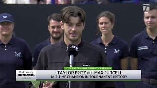 Taylor Fritz's 2024 Eastbourne Championship Speech | 2024 Eastbourne Final