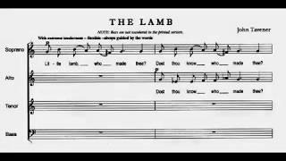 John Tavener - The Lamb  for Choir (Score video)