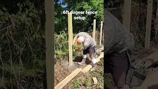 2x4 setup for 6ft dogear wood privacy fence