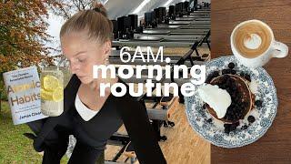 my 6am morning routine | cozy winter morning, 10 healthy habits & baking protein pancakes