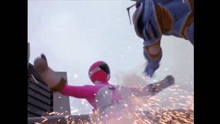 Ryona pink and yellow injured  Power Ranger Lightspeedrescue