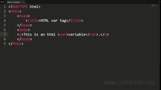 HTML var Tag