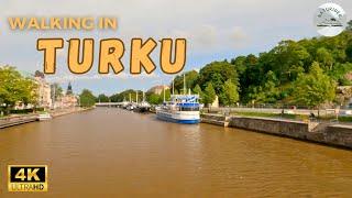 Turku Finland 4K Walking Tour | September 2023 | Binaural Audio