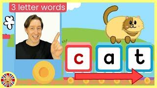 3 letter words phonics sound, Learn to read,at word family,first word,CVC, letters,#kidslearning