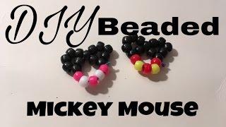 DIY beaded mickey and minnie head collab tutorial with retro faerie craft tutorials