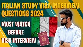 ITALIAN  STUDY VISA 2024 INTERVIEW QUESTIONS!!#italystudentvisa #studyinitaly #italystudyvisa