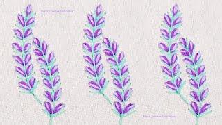 Lavender Flower Embroidery Stitches Modern Design Tutorial for Beginners / Super Creative Embroidery