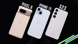 DUELL kompakter FLAGGSCHIFFE: Galaxy S23 vs iPhone 15 vs Google Pixel 8
