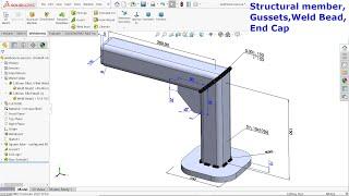 SolidWorks Weldments tutorial Weld Bead and Symbols