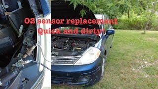 2008 Nissan Versa o2 sensor replacement, real quick how to.