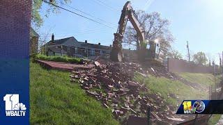 Racist 'spite' wall torn down at Morgan State University