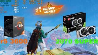 Fortnite Chapter 6 - 2070 SUPER, Ryzen 5 3600 : Solos 1080p Performance Mode & DX12