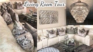 Glam Living Room Tour! | New Lamps Plus Light Fixtures