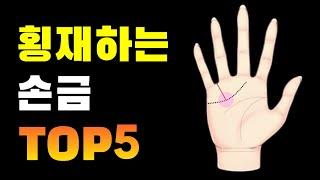 횡재하는 손금 TOP5 ! #손금  #재물운 #횡재하는손금