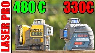 Niveau laser Bosch Professional GLL 3-80 + DeWalt DCE089D1G-QW + POPOMAN laser level 3X360°