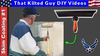 How to Skim Coat Walls in 2022, the EASY way, with a Magic Trowel and a paint roller.