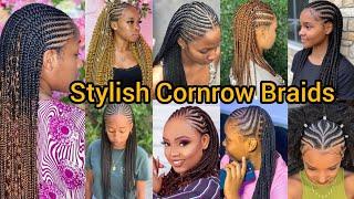 Stylish Cornrow Hairstyles to try out in 2025 | Fulani Braids | Ghana Weaving Braids Hairstyles