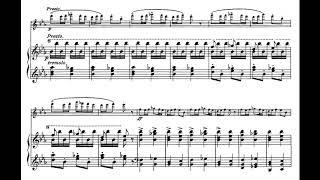 Franz Liszt - Die drei Zigeuner Paraphrase for Violin and Piano, S. 383 (1864) [Score-Video]