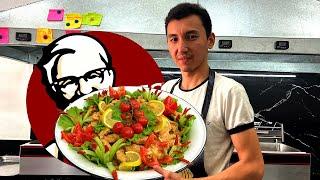 KFC FROM CHICKEN AND FISH RECIPE | UZBEKISTAN KFC | Sagban Food