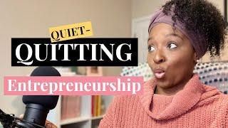 Quiet Quitting Entrepreneurship: Going back to 9-5 // Therapy Journey Series