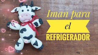 Vaca Imán Para La nevera  en Porcelana fría