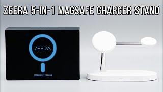 Unboxing & Review ZEERA 5-in-1 15W MagSafe Charger Stand for iPhone 12 Purple,Apple Watch & Airpods