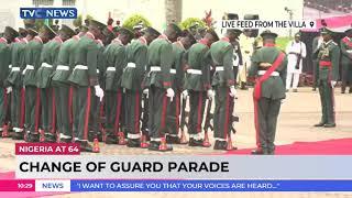 Nigeria At 64: Change Of Guard Parade At Presidential Villa Abuja