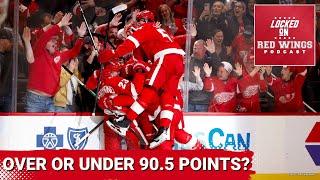 Will the Detroit Red Wings have over 90.5 points?