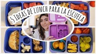 5 ideas de lunch para la escuela! Menú para toda la semana para niños! ( fáciles y nutritivos)