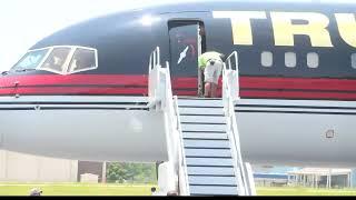 Trump arrives in Georgia to speak publicly for first time since federal indictment