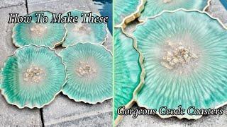 #16 Gorgeous Resin Geode Coasters Step By Step!