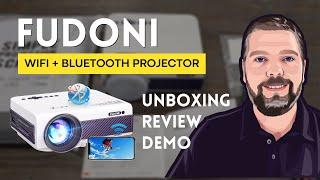 Fudoni Projector Review and Demo | Wifi + Bluetooth Projector