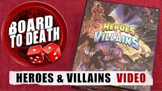 Board to Death TV   Heroes & Villains Card Game Review Video