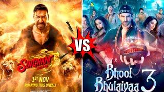 Singham Again vs Bhool Bhulaiyaa 3 Full Comparison Video 