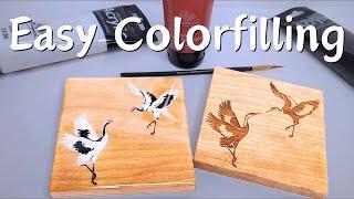 Easy Way to Paint Color Fill Laser Engraved Wood