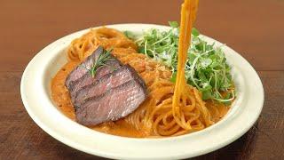 집에서도 폼나게, 매콤로제 스테이크 파스타 만들기 :: 원팬파스타 :: 스테이크 굽는법 :: Spicy Pink Sauce Steak Pasta :: Steak Cooking