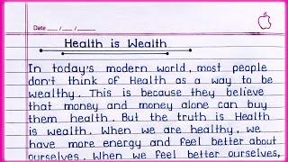 Essay on Health is Wealth in English || Health is wealth essay in English || Paragraph ||