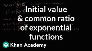 Initial value & common ratio of exponential functions | High School Math | Khan Academy